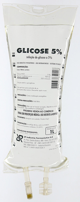 SOLUÇÃO DE GLICOSE 5% SISTEMA FECHADO JP